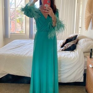 Lili Diamond Vintage Ostrich Feather Gown